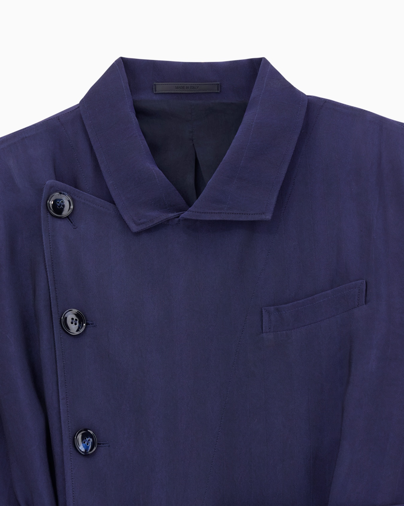 Trench in viscosa con motivo chevron Slide 5