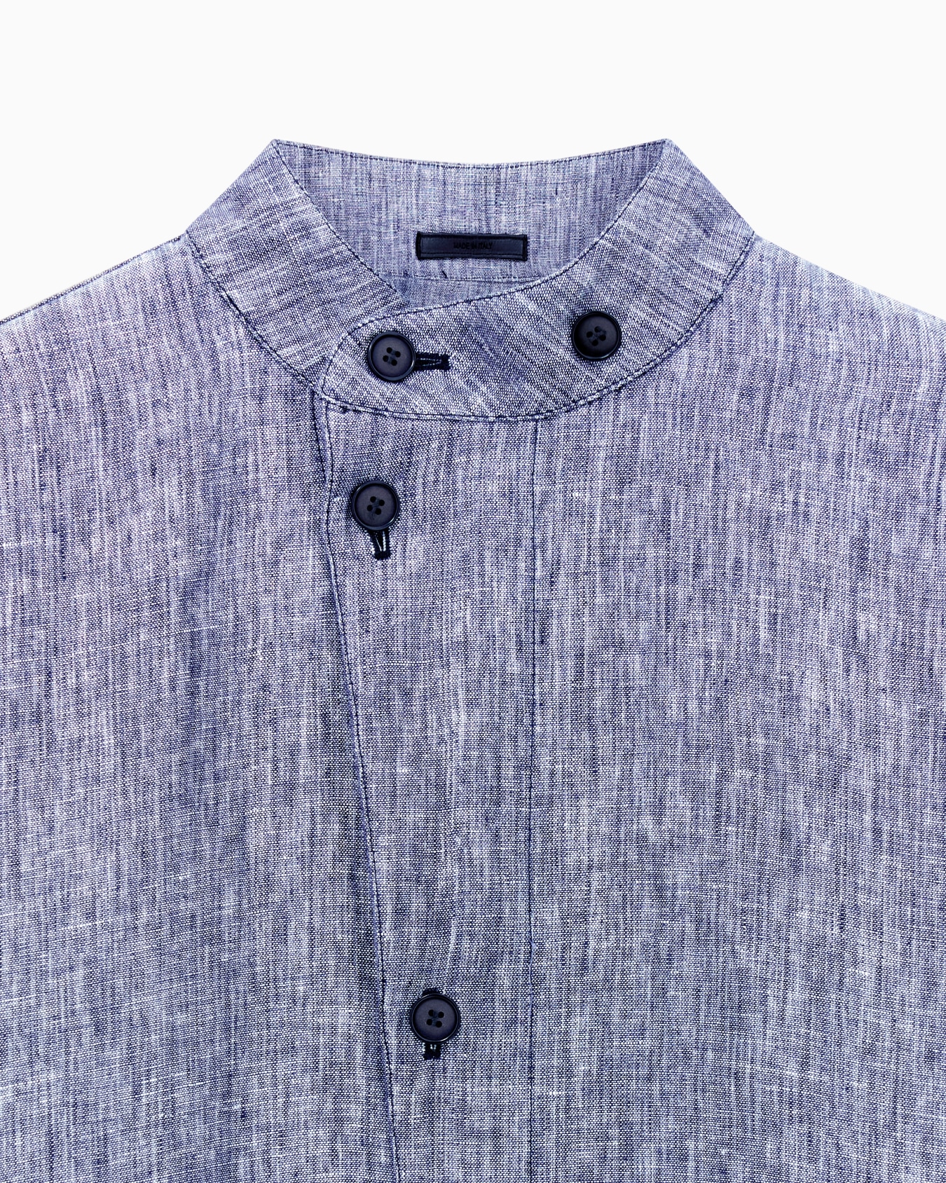 Blouson chemise en toile double de lin chiné Diapositive 3