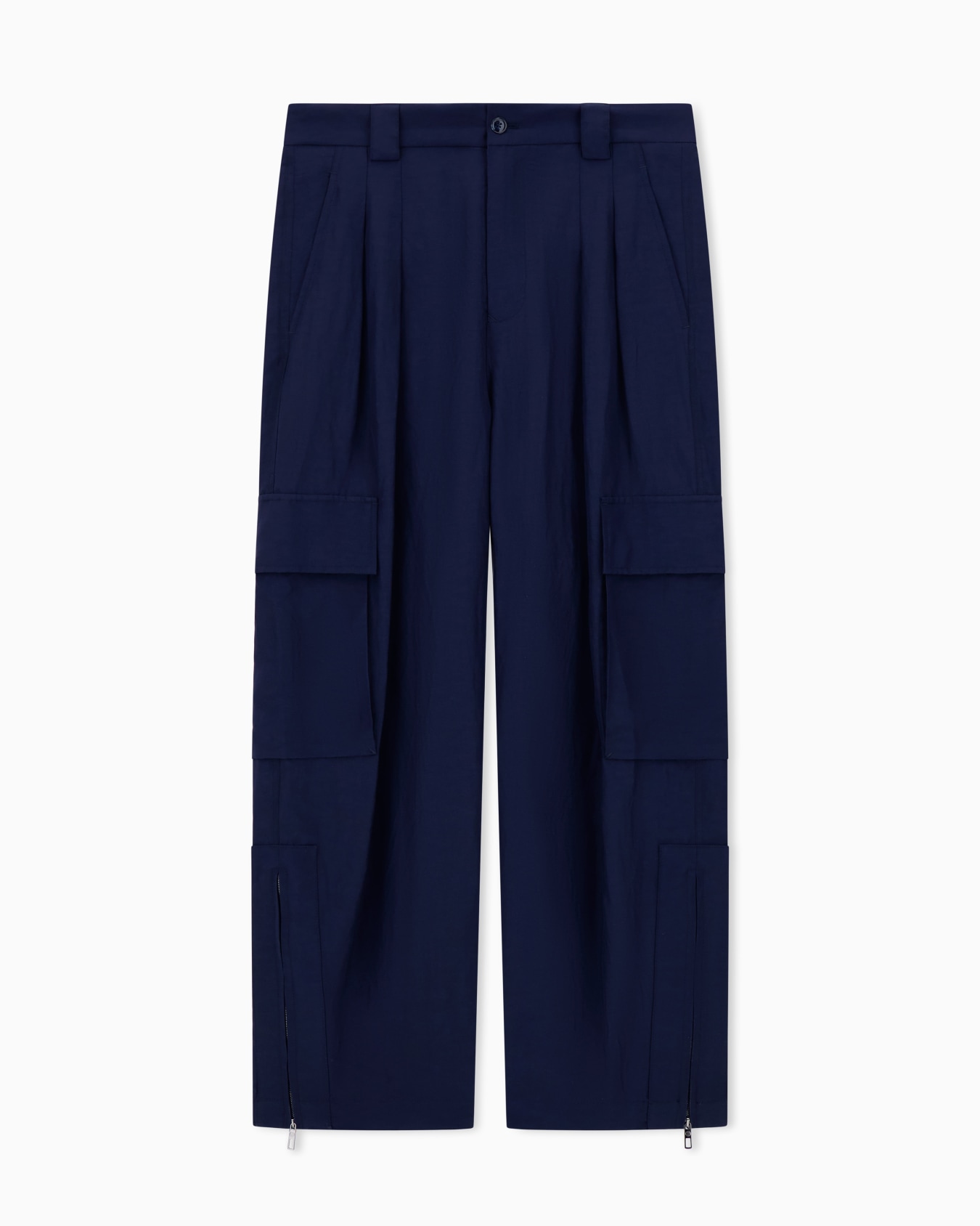 カーゴパンツ ビスコース／リネン キャンバス スライドする 0