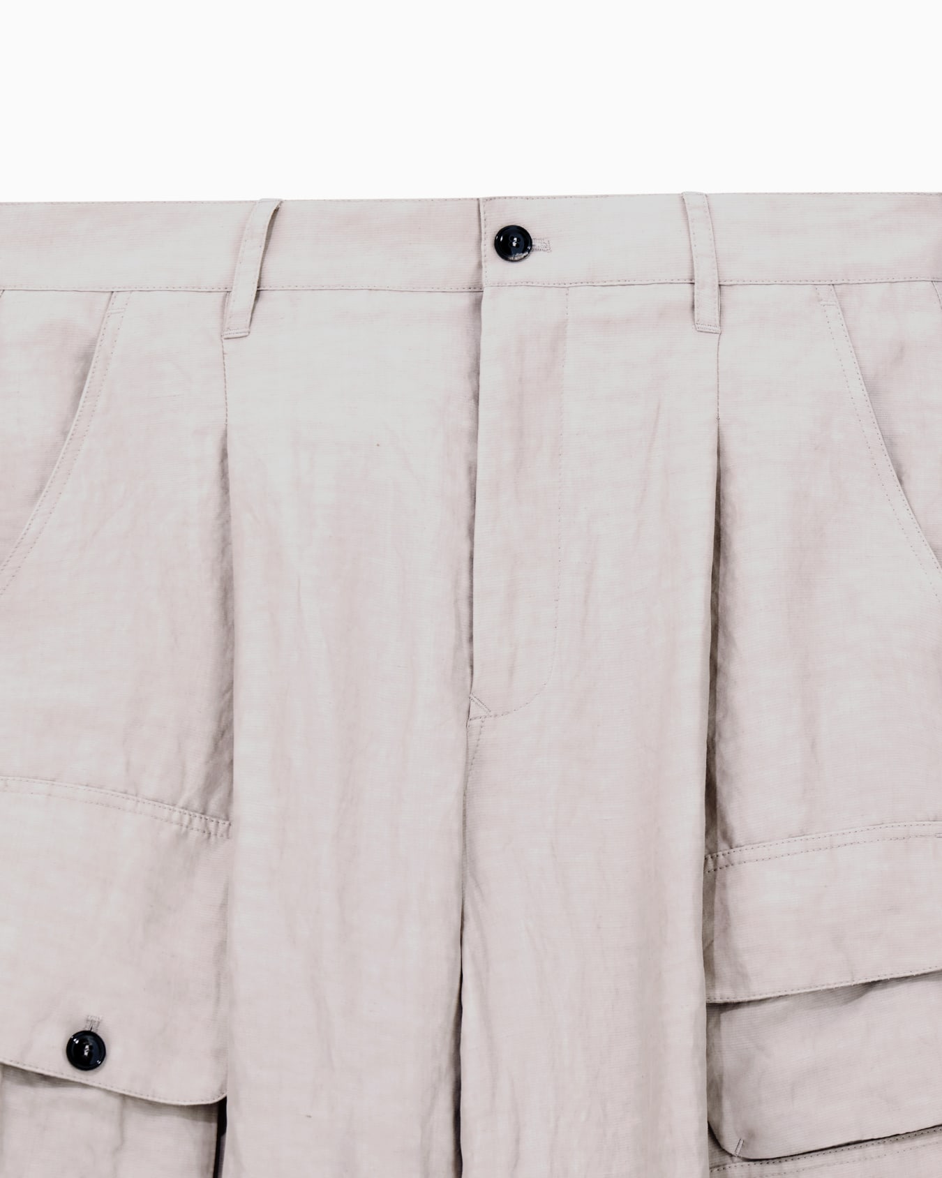 Multi-pocket trousers in linen and viscose Slide 4