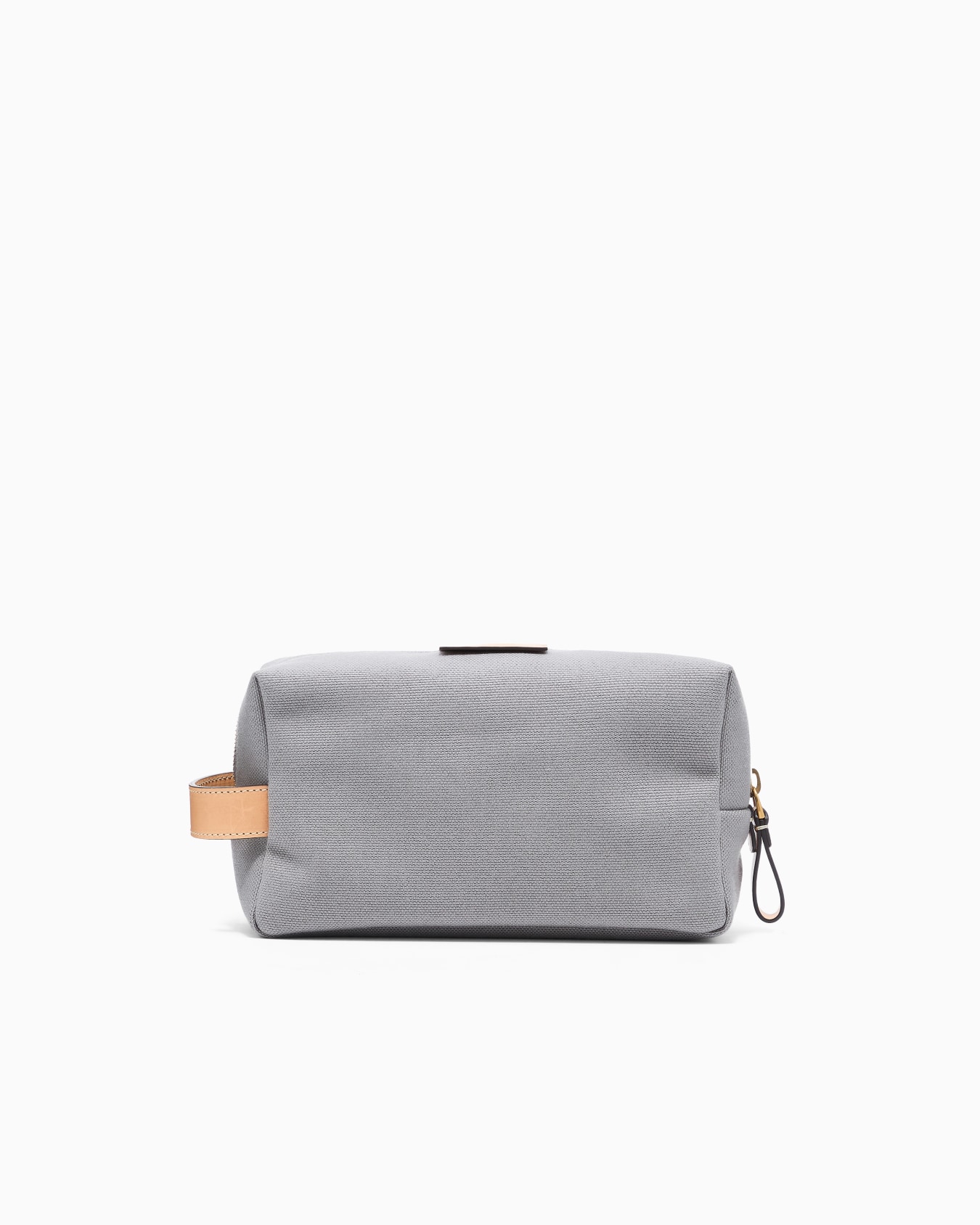 Canvas and leather washbag Slide 0