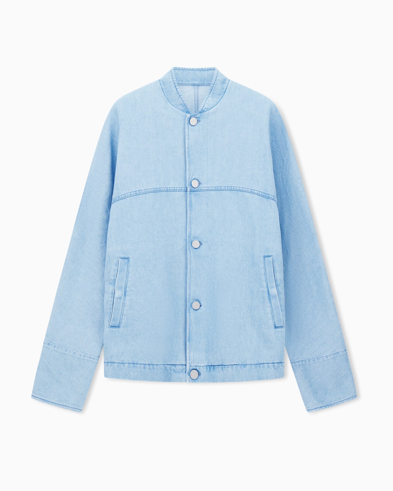 Cotton and linen denim blouson Denim Collection Slide 0