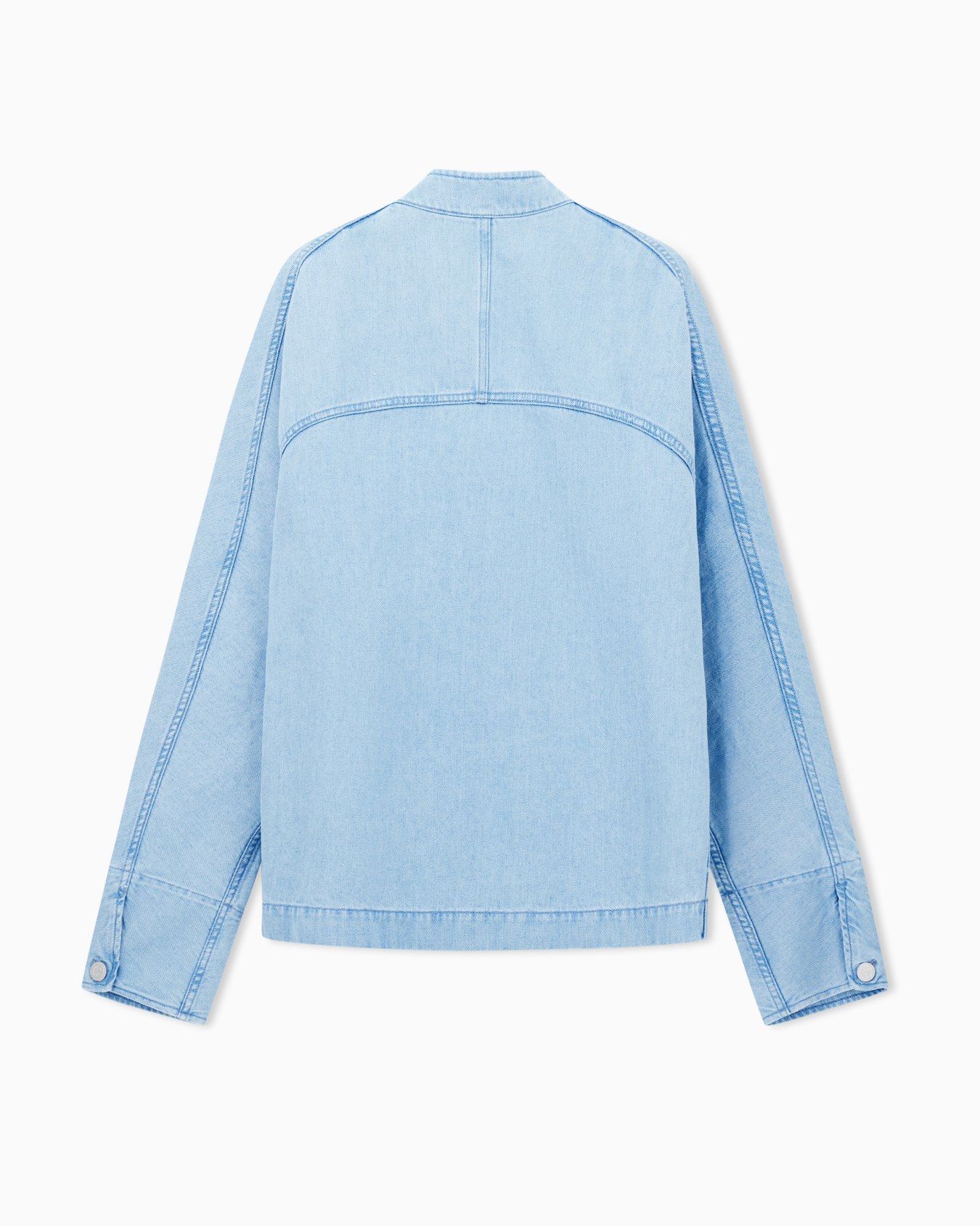 Cotton and linen denim blouson Denim Collection Slide 3
