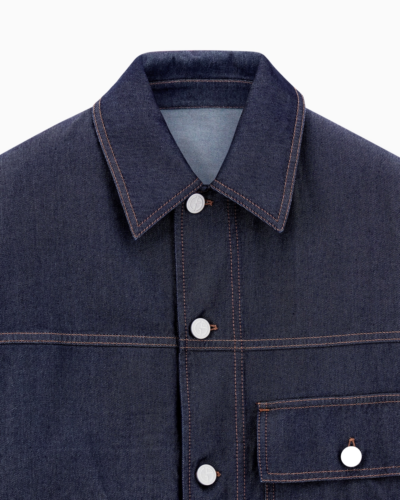 Cotton and silk denim blouson Slide 5