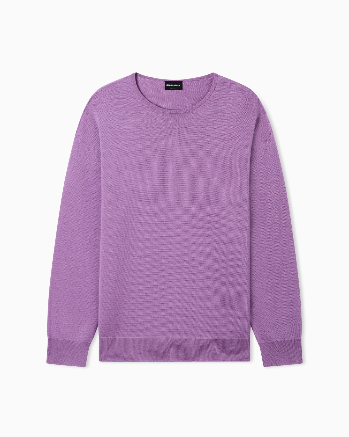 Cashmere and silk interlock crew-neck jumper Slide 0