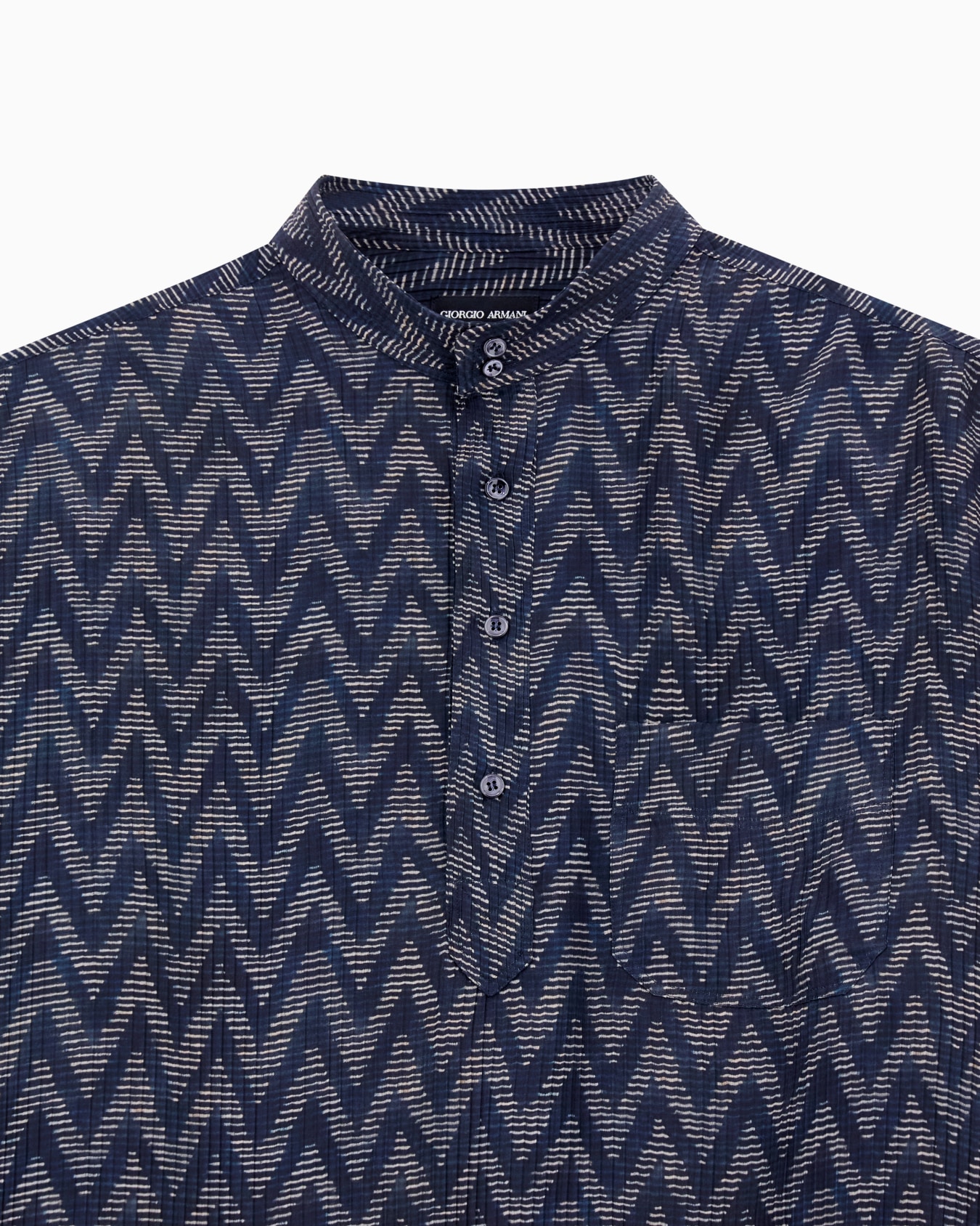 Polo de viscosa y seda con motivo chevrón ASV Diapositiva 4