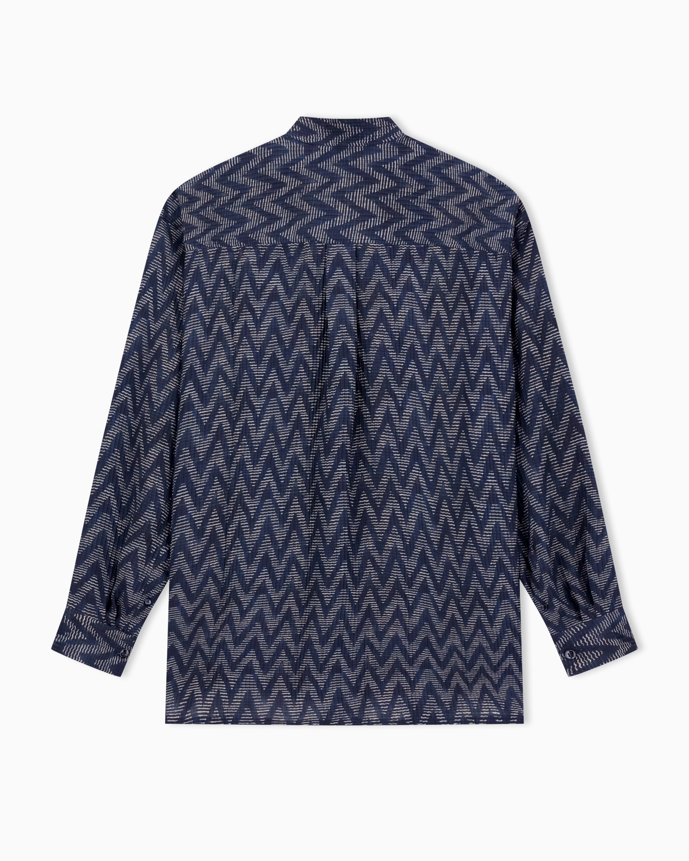 Polo de viscosa y seda con motivo chevrón ASV Diapositiva 3