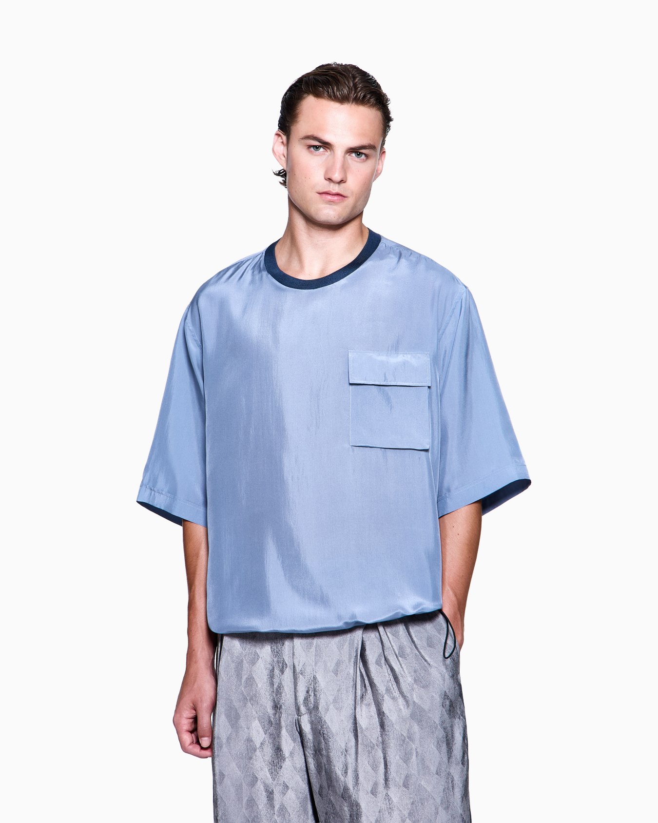 Silk habotai T-shirt Slide 3