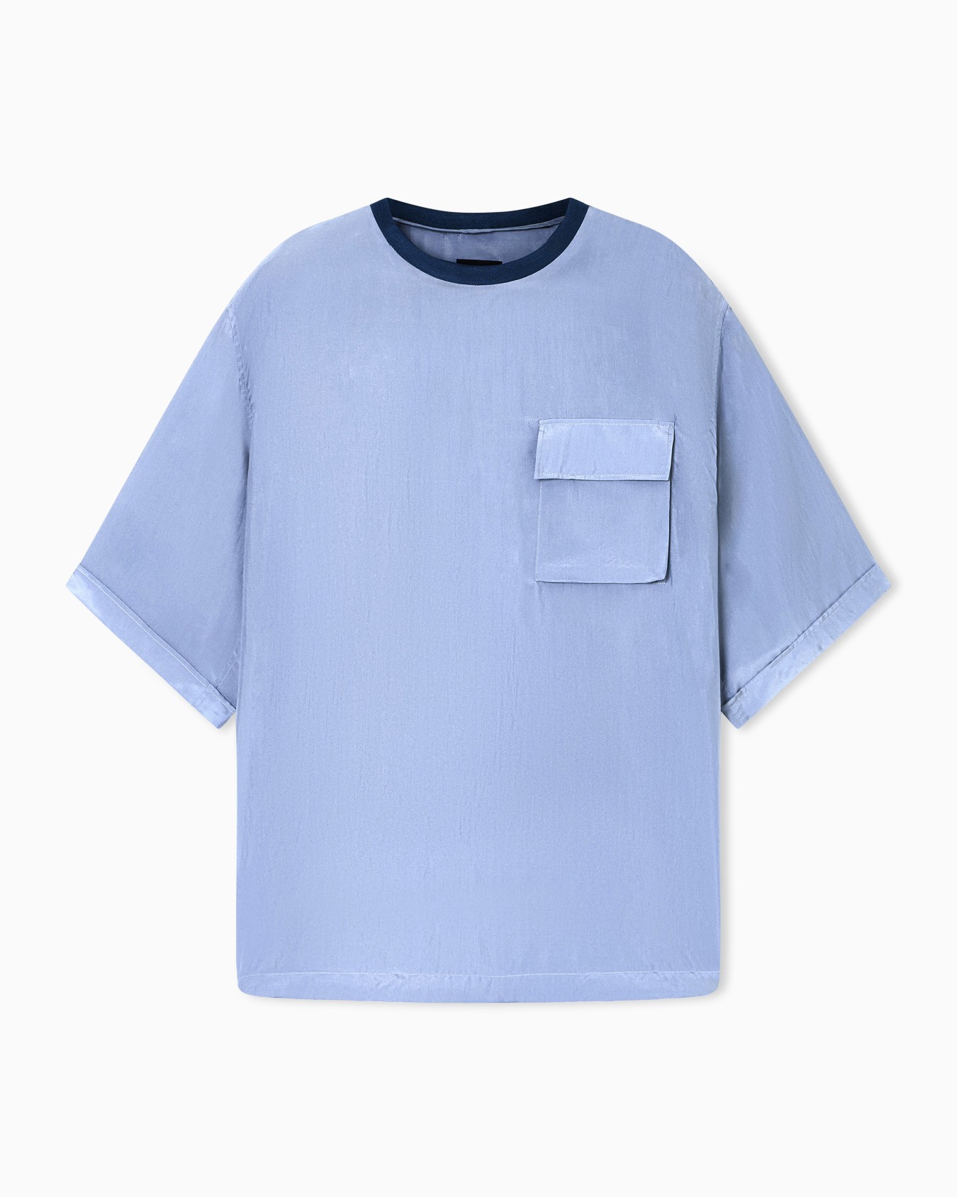 Silk habotai T-shirt Slide 0