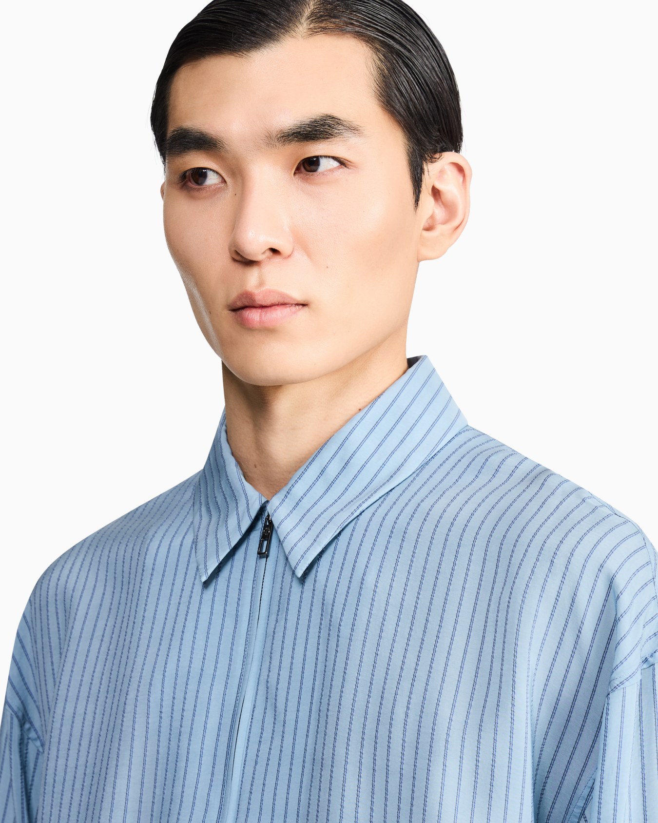 Camicia con zip in misto cupro Slide 4