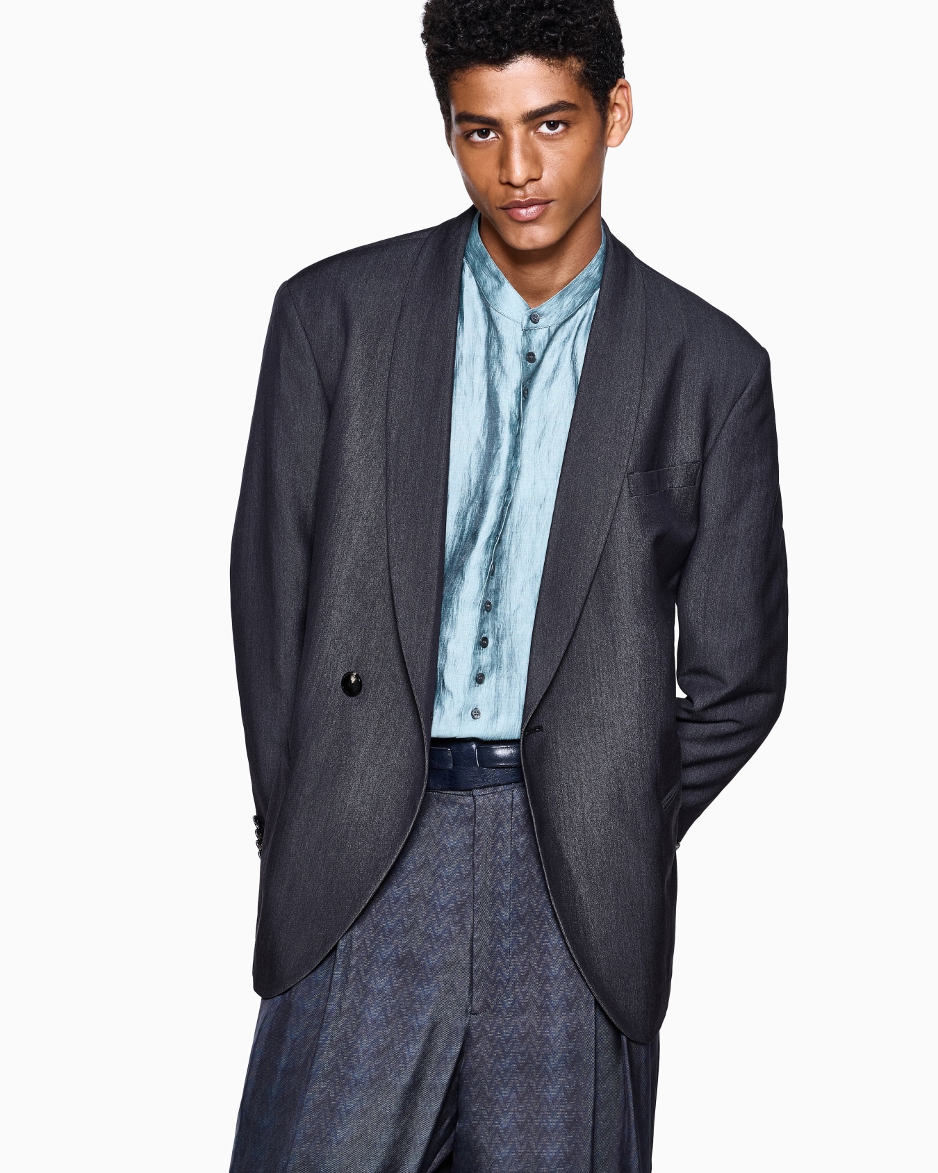 Linen-blend shirt Slide 3