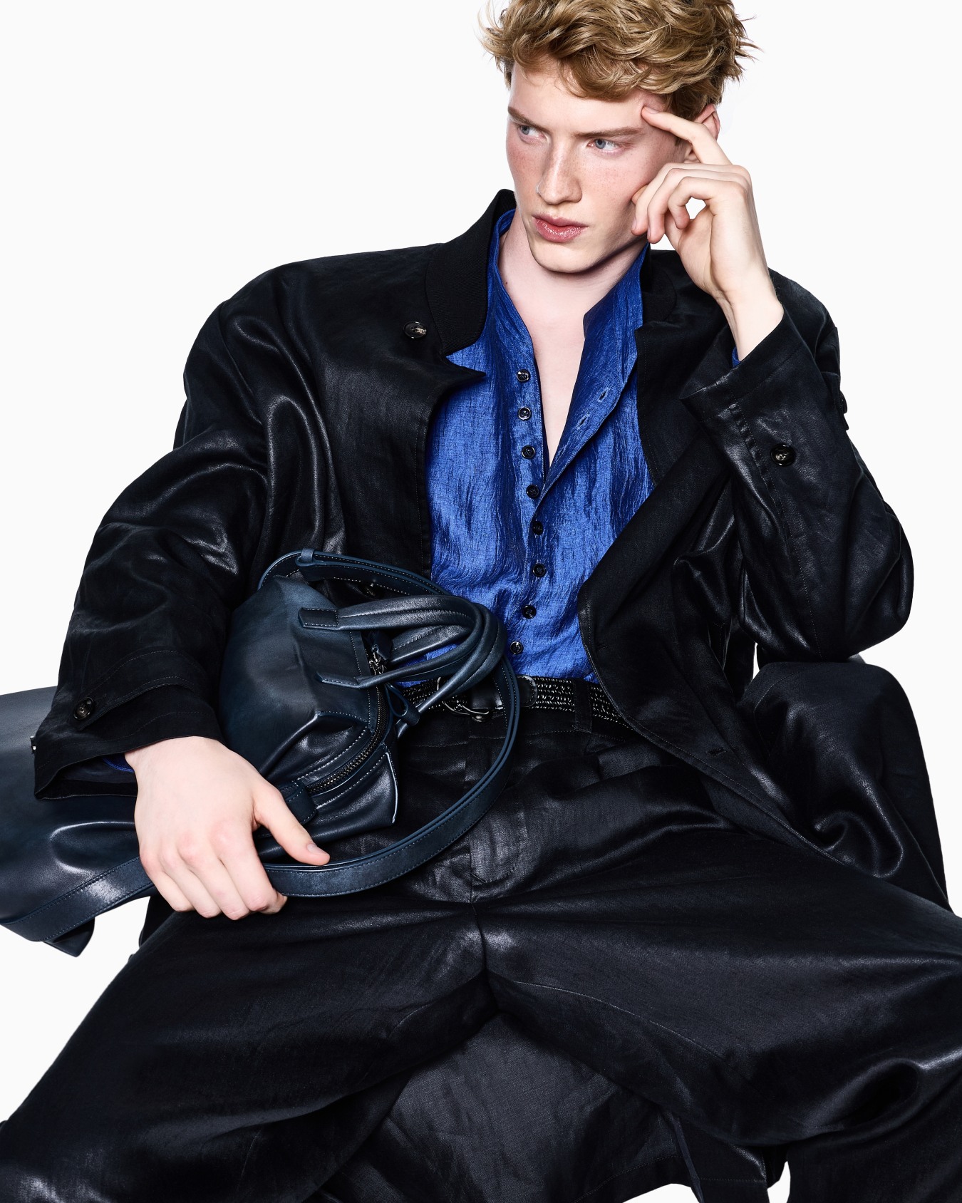 Hemdjacke aus Leinenmischgewebe mit Delavé-Effekt Folie 4