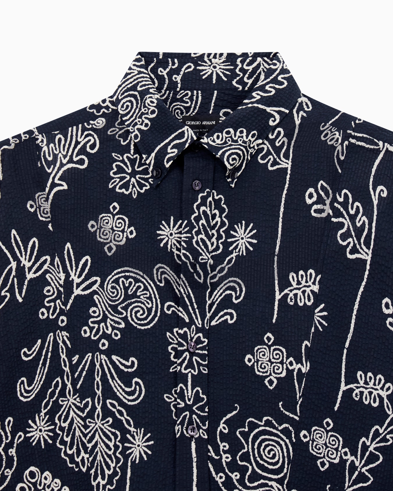 Camisa de sirsaca de algodón estampada Diapositiva 5