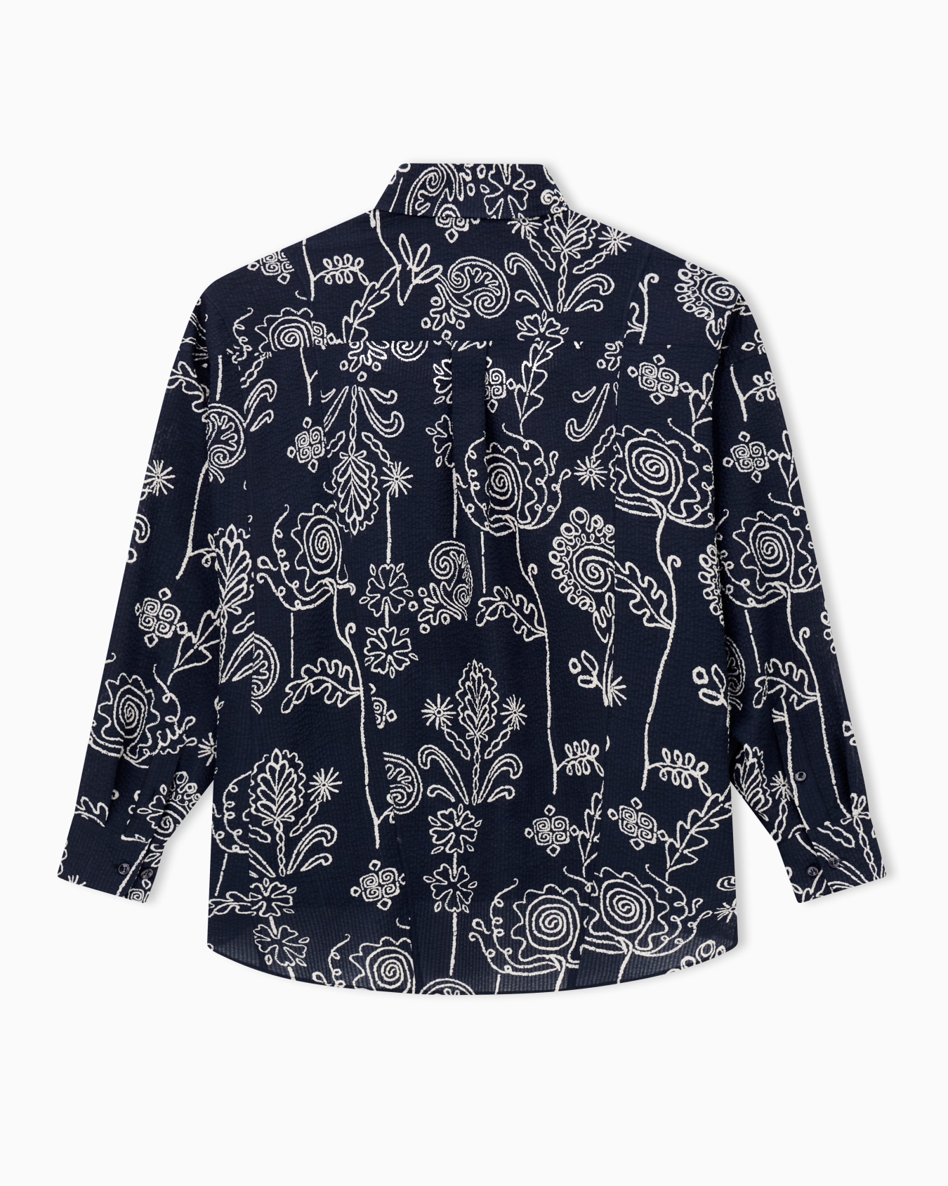 Camisa de sirsaca de algodón estampada Diapositiva 3