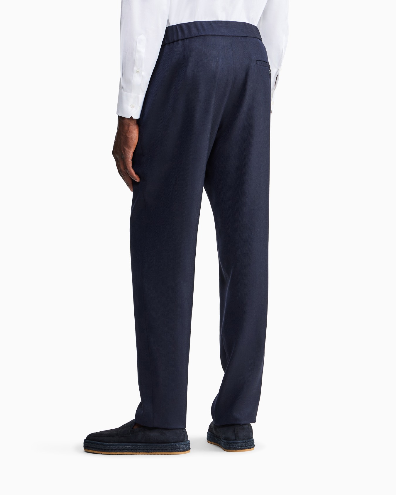 Pantalones de lana y cachemira con motivo chevrón Diapositiva 3