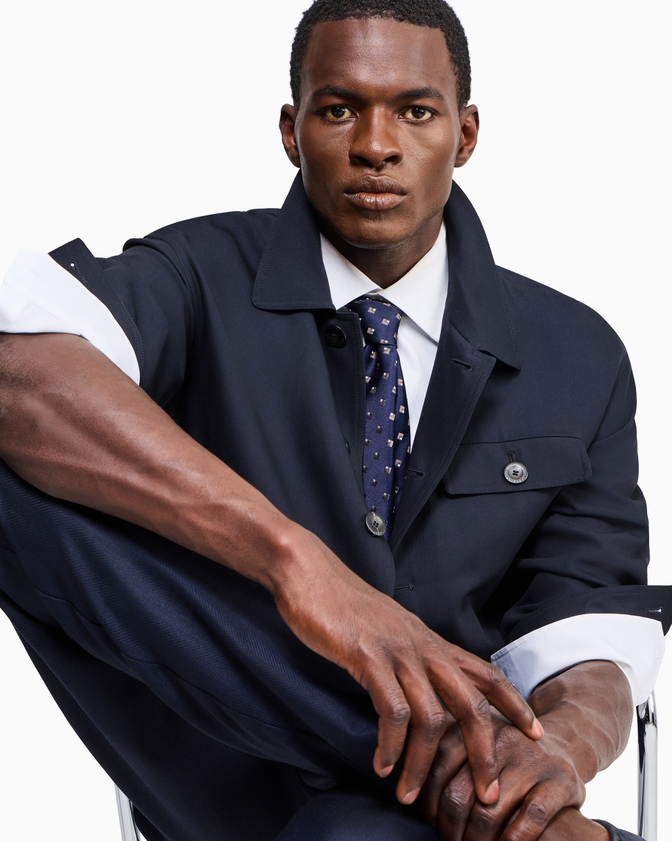 Pantalones de lana y cachemira con motivo chevrón Diapositiva 5