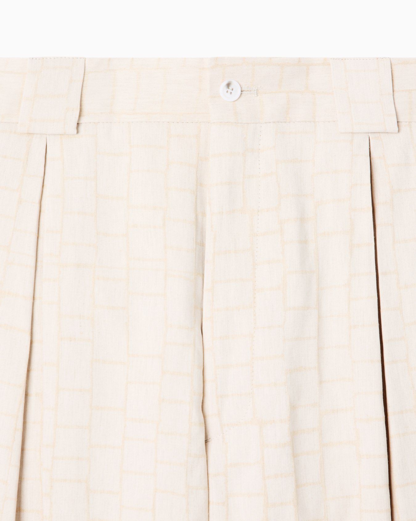 Einreihiger Anzug aus Viskose und Jacquard-Leinen Folie 5