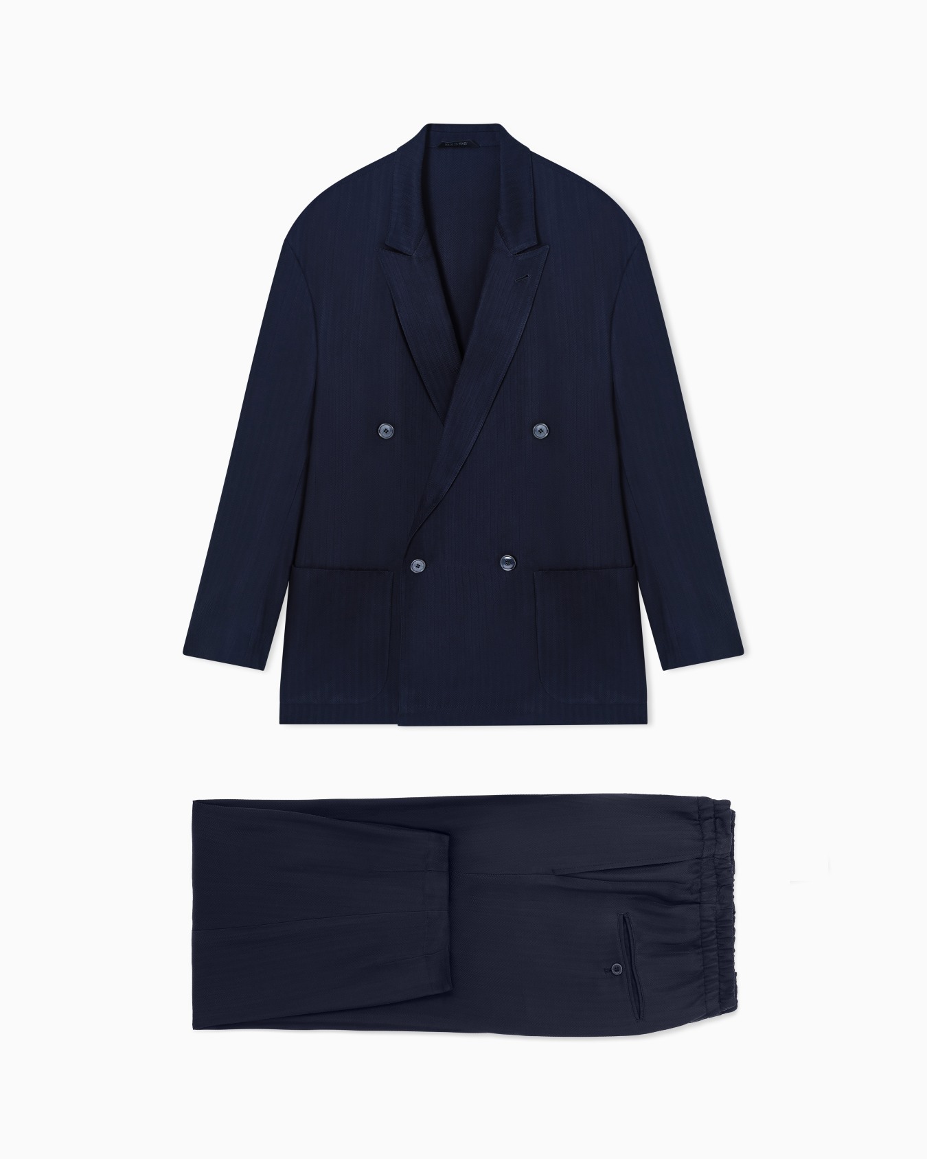 Cupro chevron double-breasted suit Slide 0