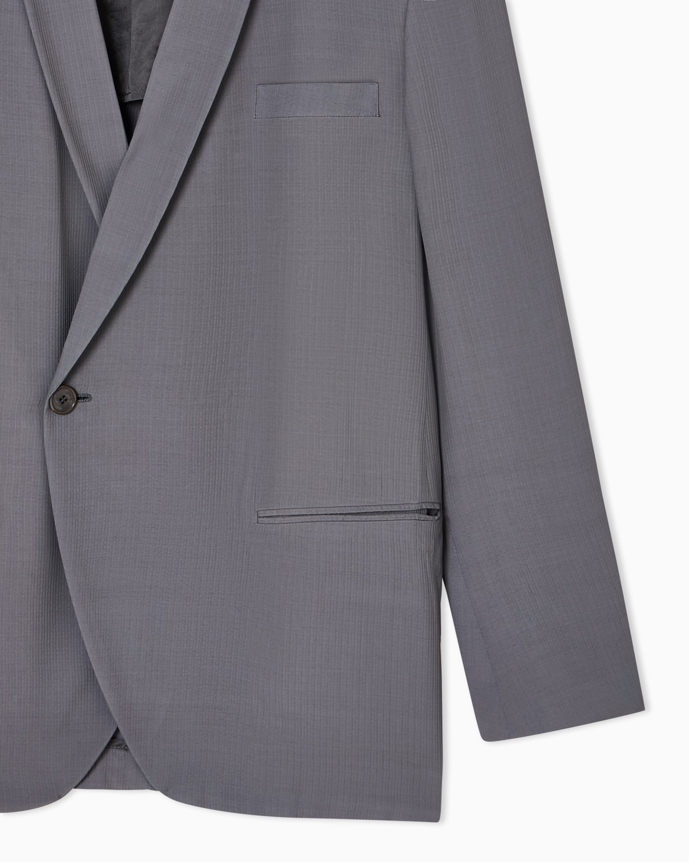 Einreihiger Anzug aus Canneté-Viskose Folie 5