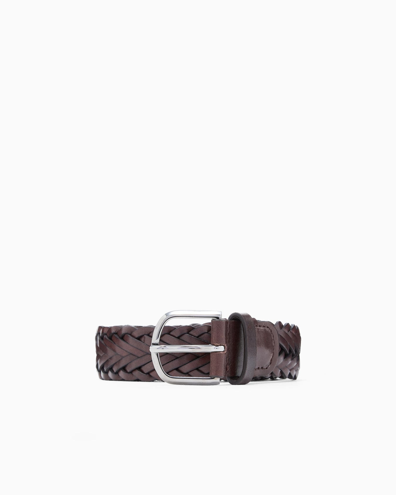 Woven leather belt Slide 0