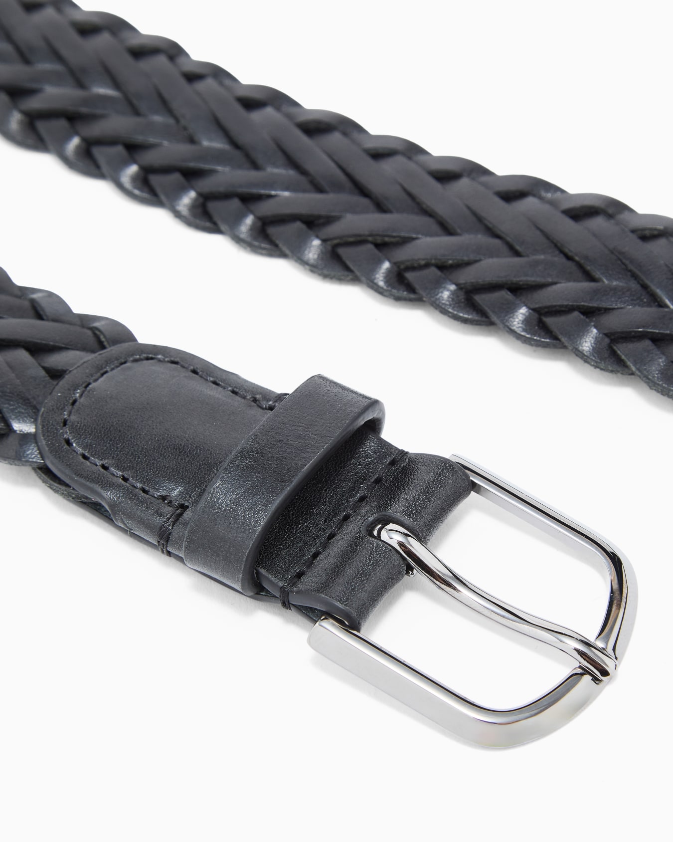 Woven leather belt Slide 1