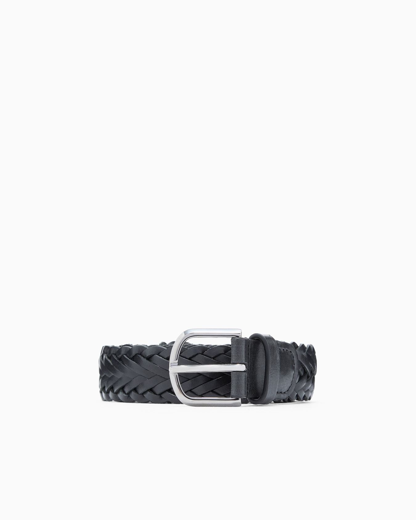 Woven leather belt Slide 0