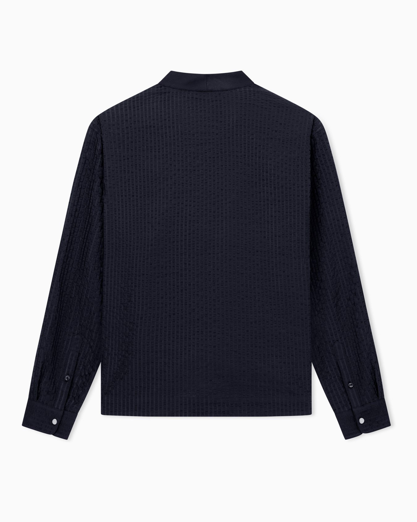 Cotton and silk blend seersucker oversized shirt Slide 3