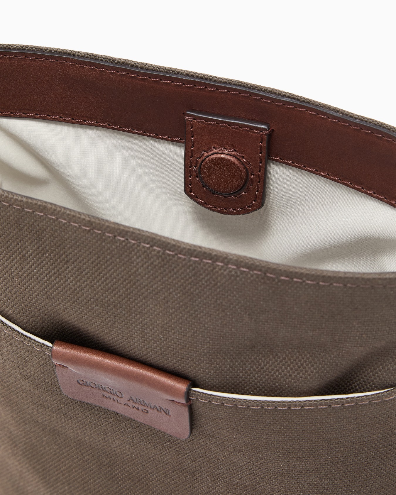 Canvas and leather crossbody bag Slide 3