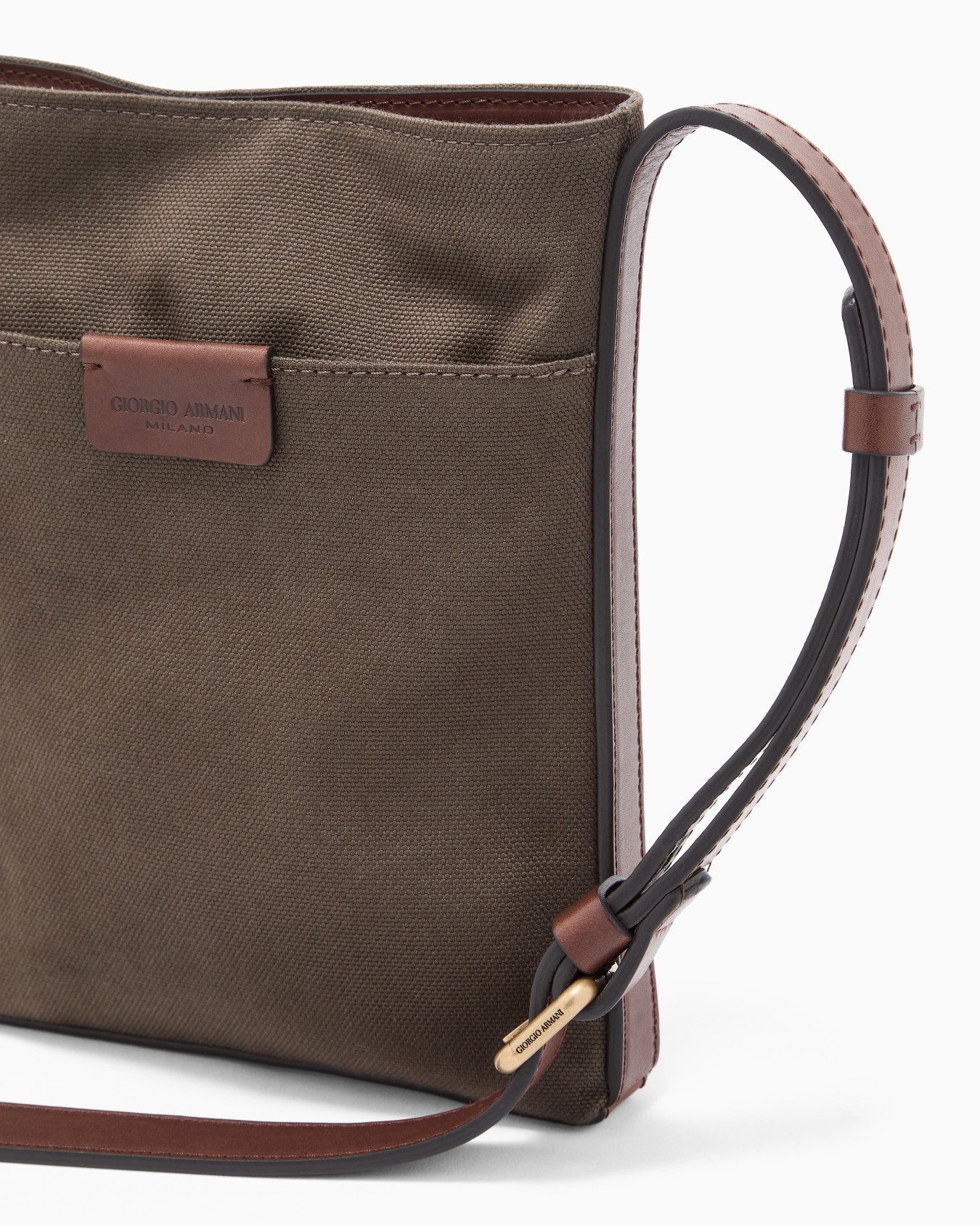 Canvas and leather crossbody bag Slide 4