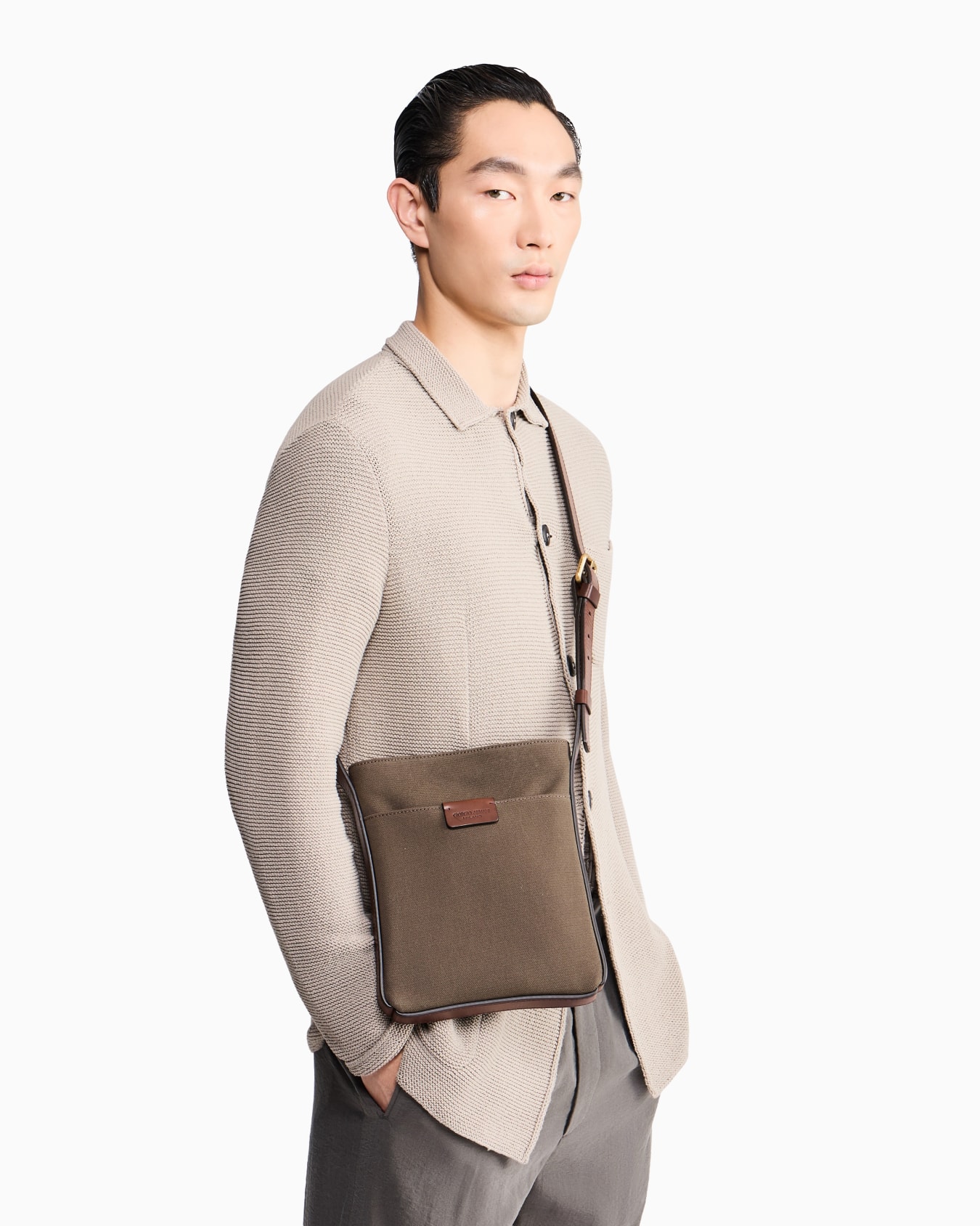 Crossbody  in canvas e pelle Slide 5