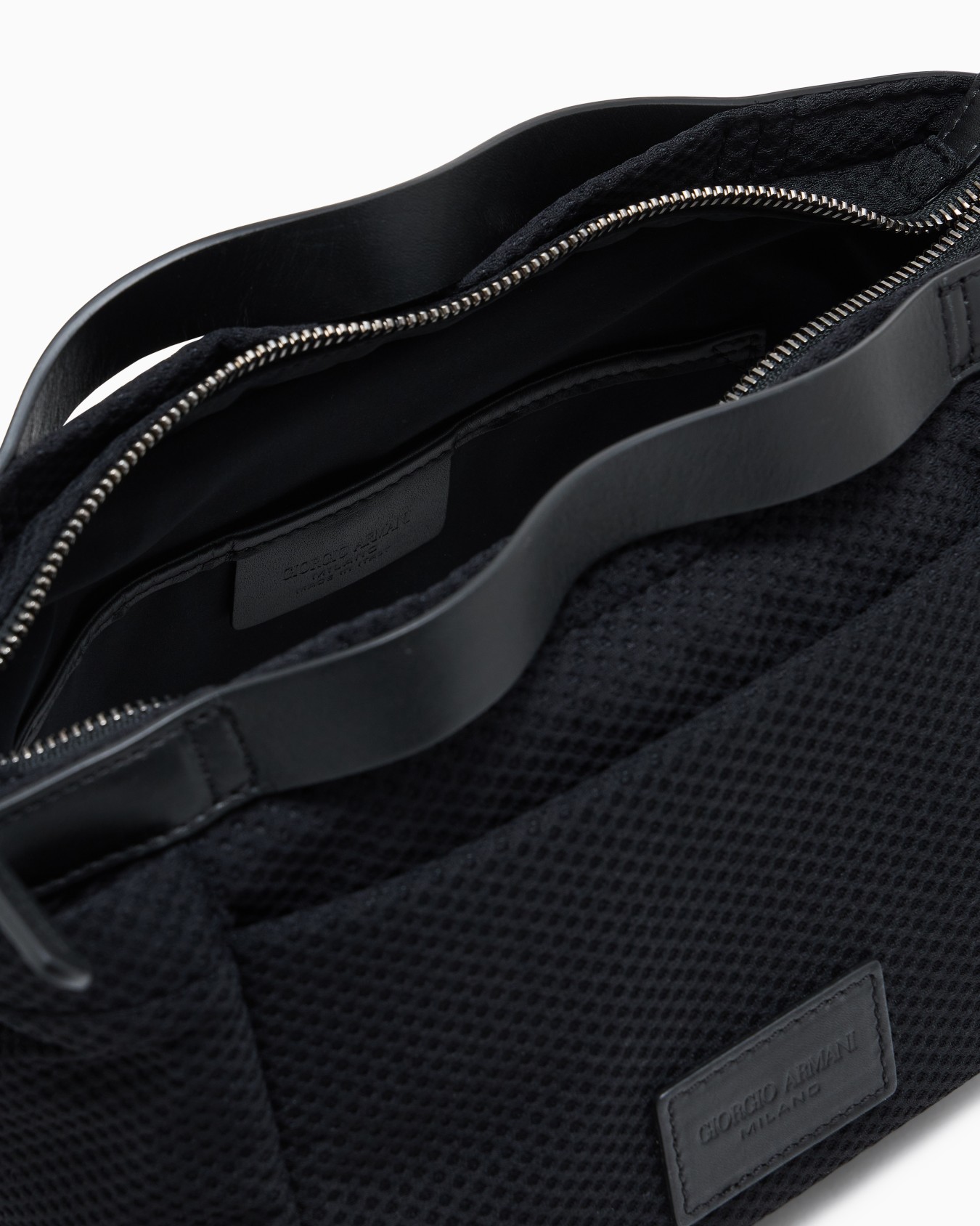 Mesh and leather crossbody bag Slide 3