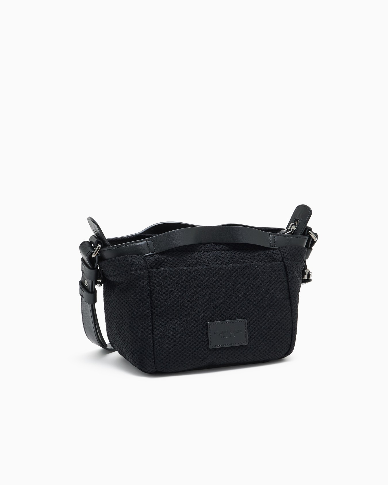 Mesh and leather crossbody bag Slide 1