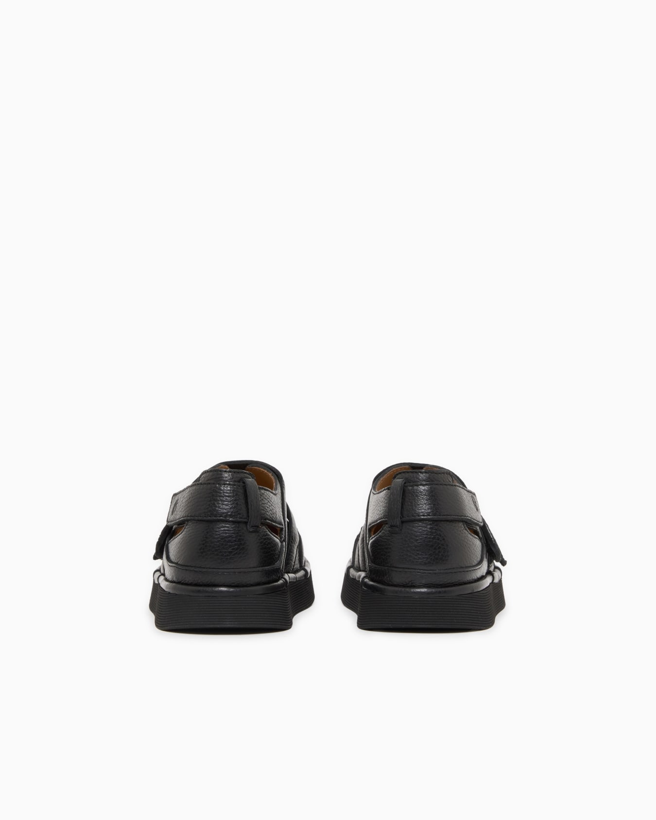 Leather sandals with cut-outs Slide 3