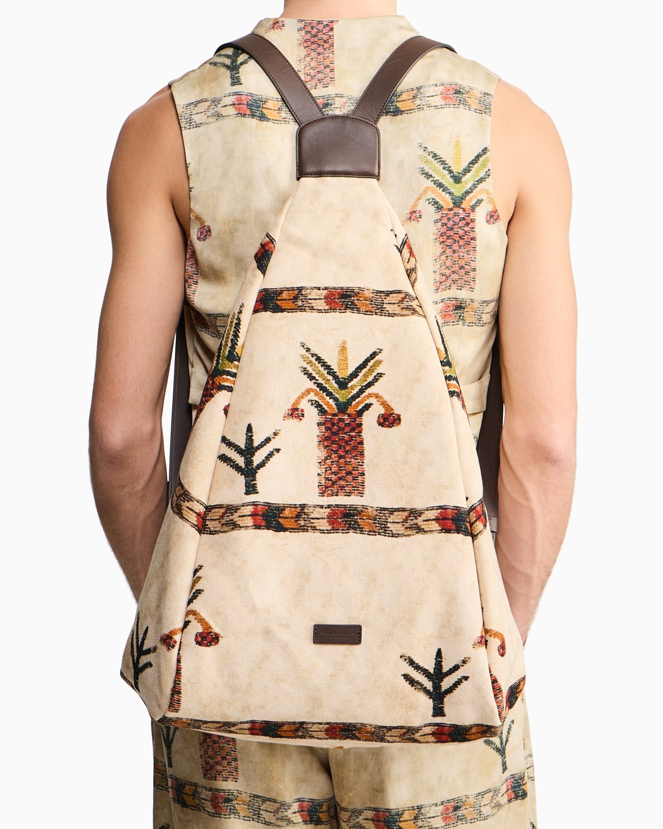 Sacca zaino in tessuto stampato Slide 5