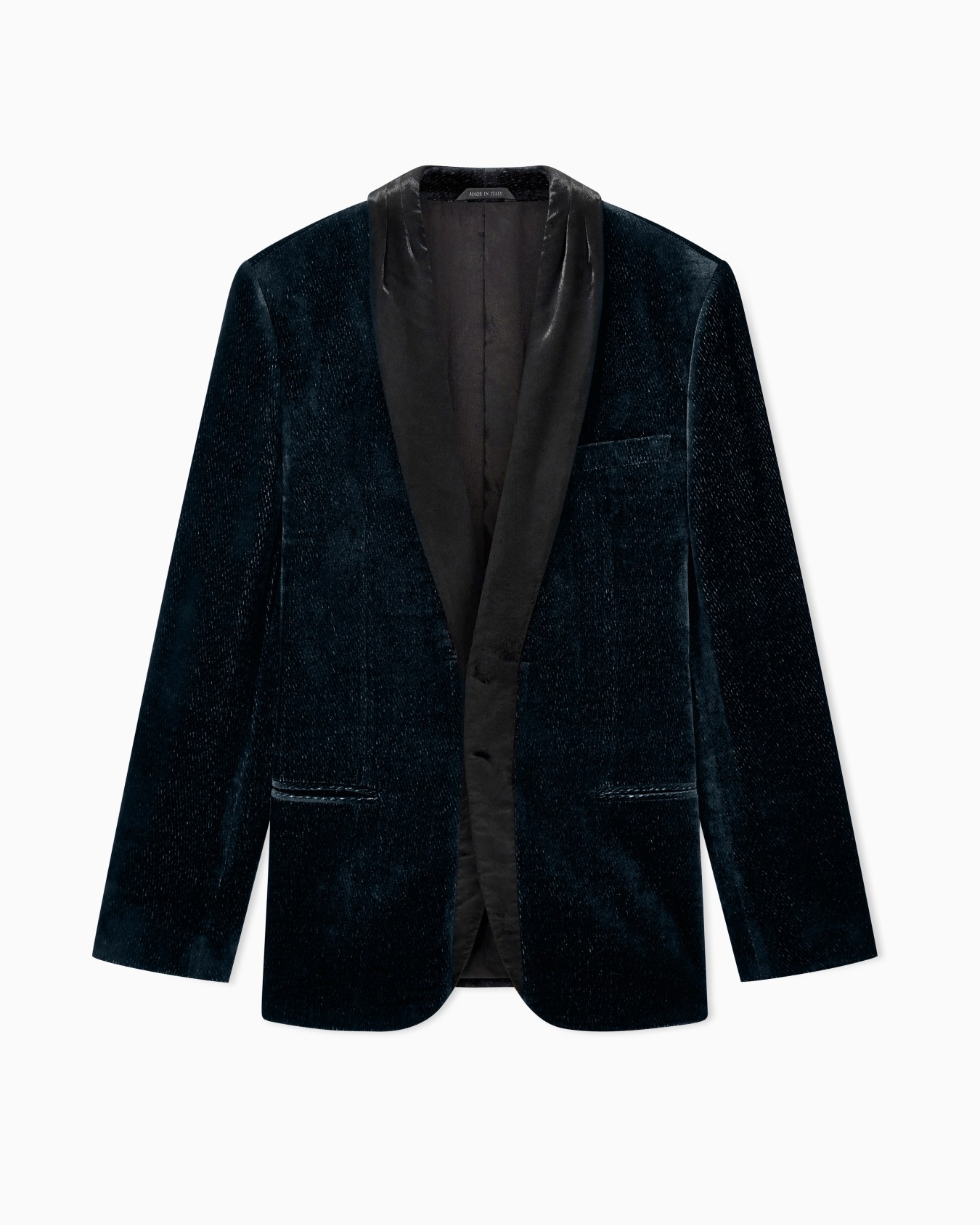 Single-breasted jacket in devorè velvet Diapositiva 0