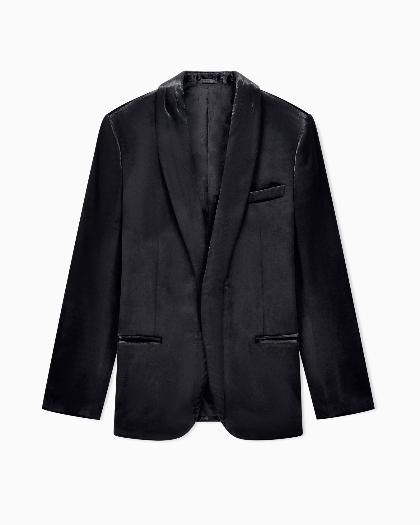 Single-breasted velvet jacket Slide 0