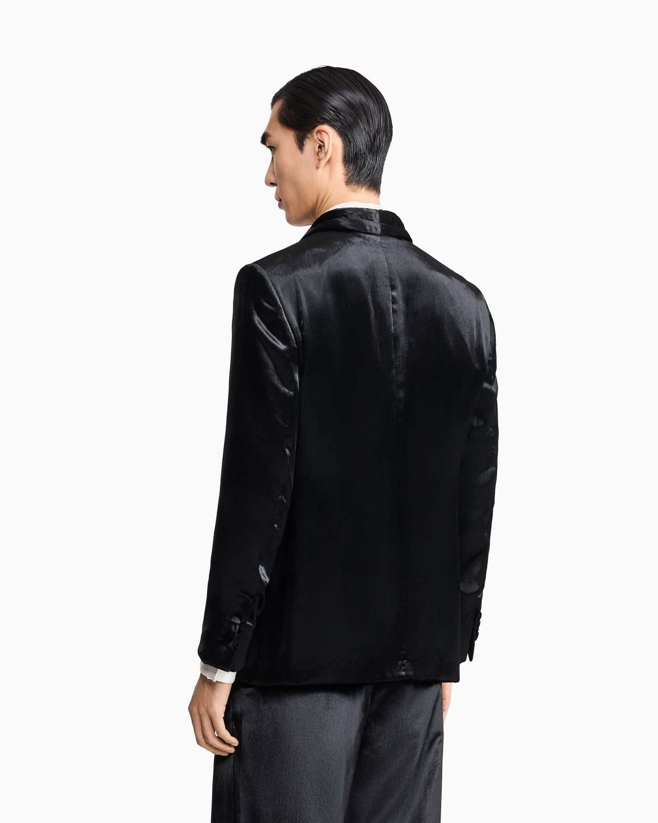 Single-breasted velvet jacket Slide 2