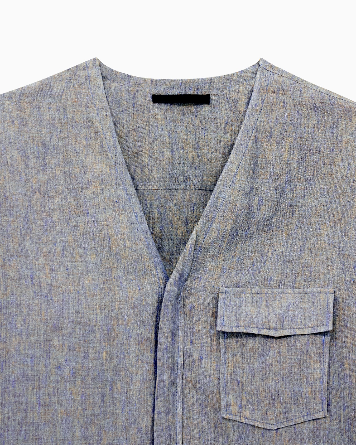 Shirt jacket in pure linen canvas  Slide 5