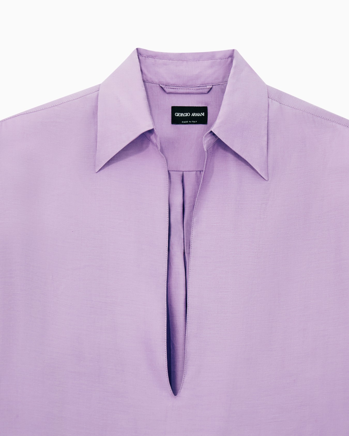 Lyocell and silk open shirt Slide 5