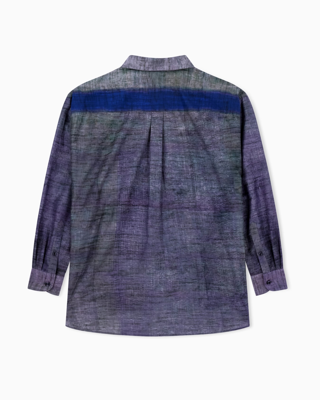 Printed cotton and silk open shirt Slide 3