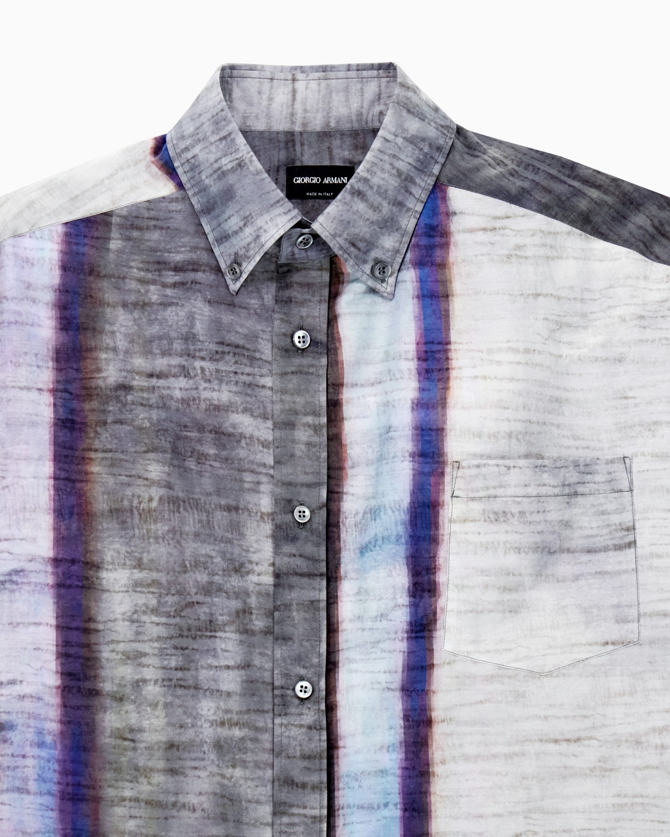 Printed cotton and silk short-sleeved shirt Slide 5