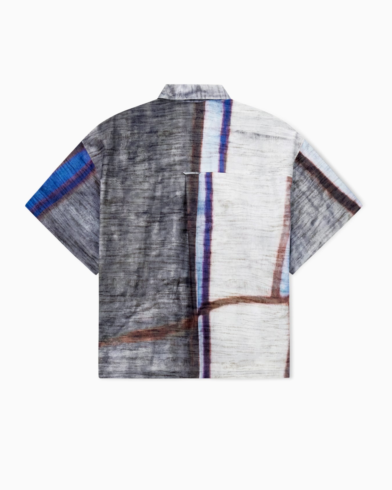 Printed cotton and silk short-sleeved shirt Slide 3