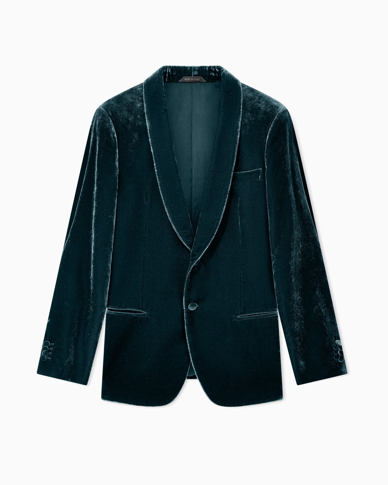 Single-breasted velvet jacket Slide 0