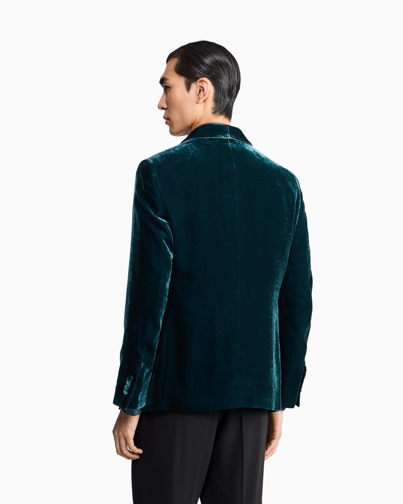 Single-breasted velvet jacket Slide 2