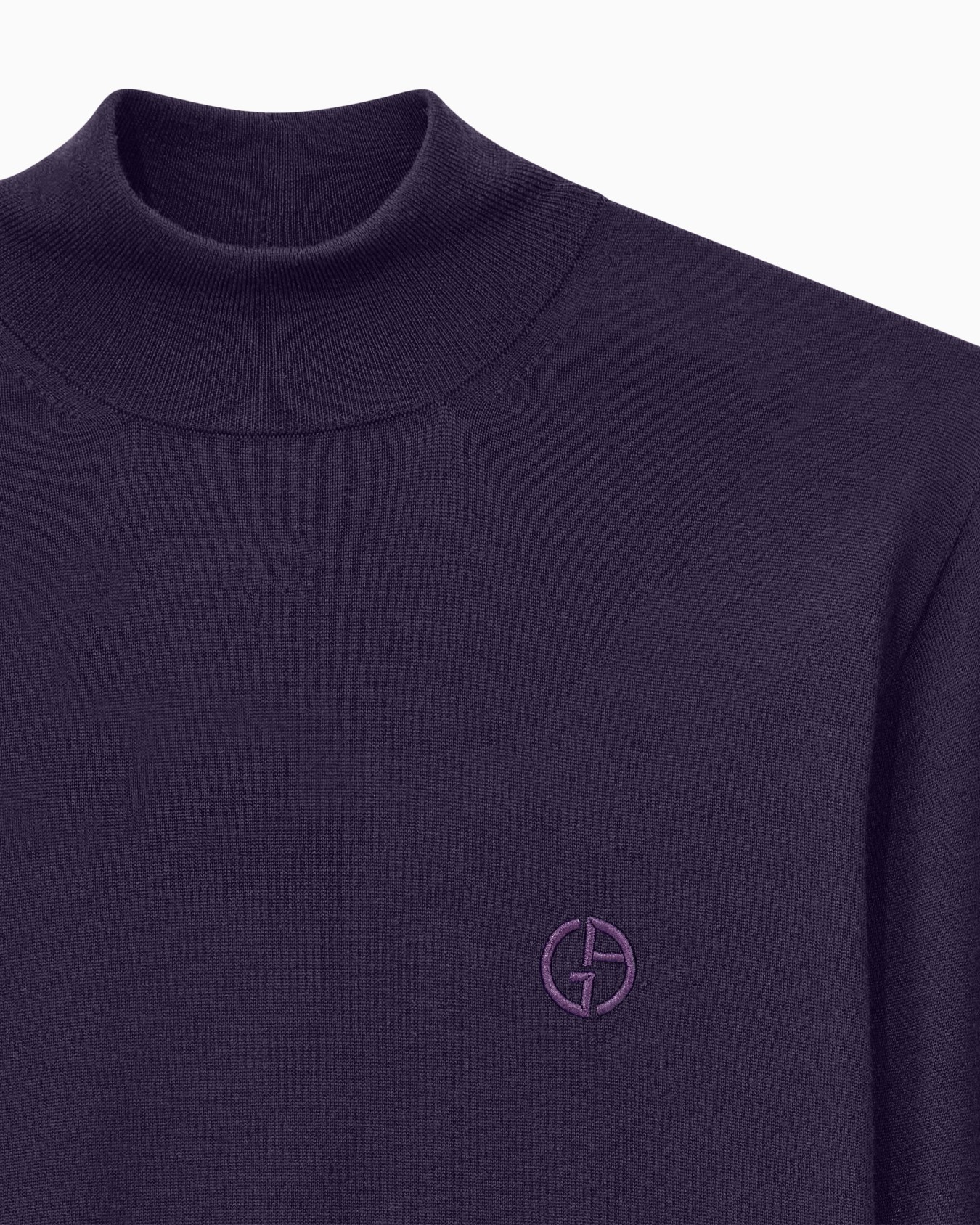 Slim-fit sweater in plain knit virgin wool Slide 4
