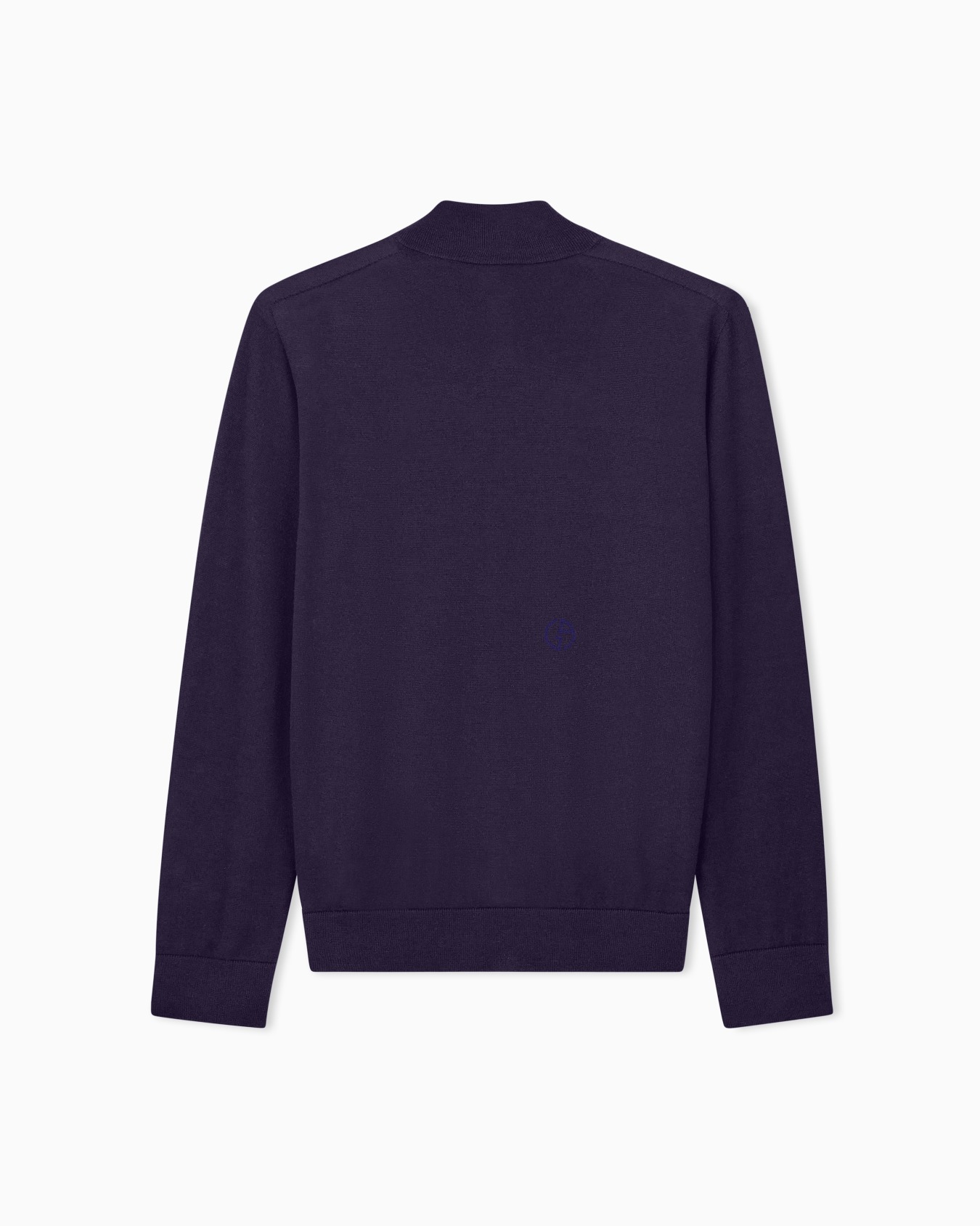 Slim-fit sweater in plain knit virgin wool Slide 2