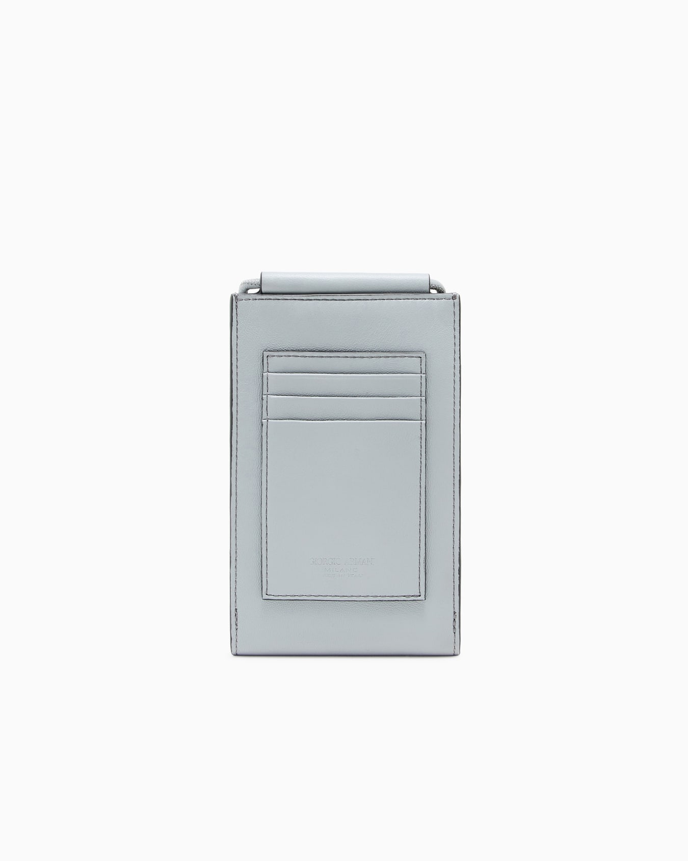 Cell phone case in smooth leather with strap and card slots Slide 1
