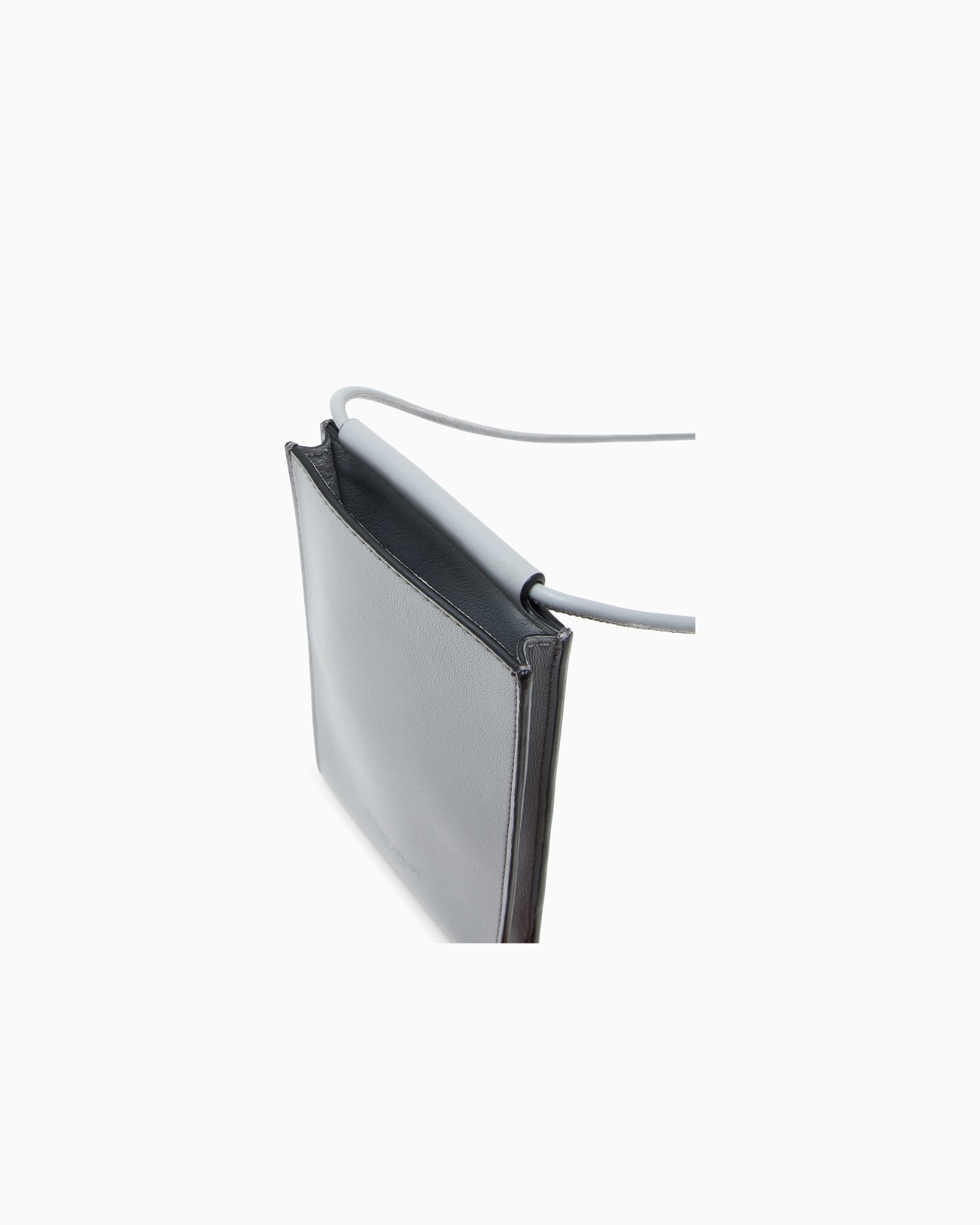 Cell phone case in smooth leather with strap and card slots Slide 2