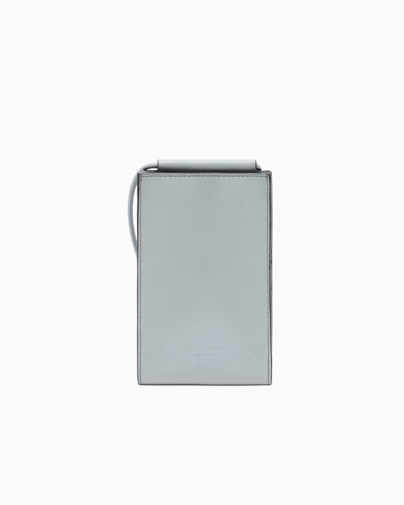 Cell phone case in smooth leather with strap and card slots Slide 0