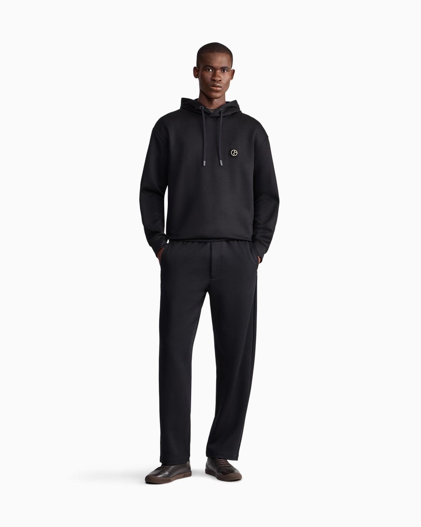 Trouser regular fit in modal and cotton double jersey Slide 1